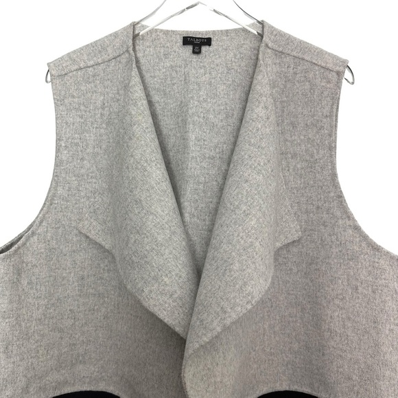 Talbots Plus 2X Wool Blend Color Block Longline Vest - Picture 3 of 8